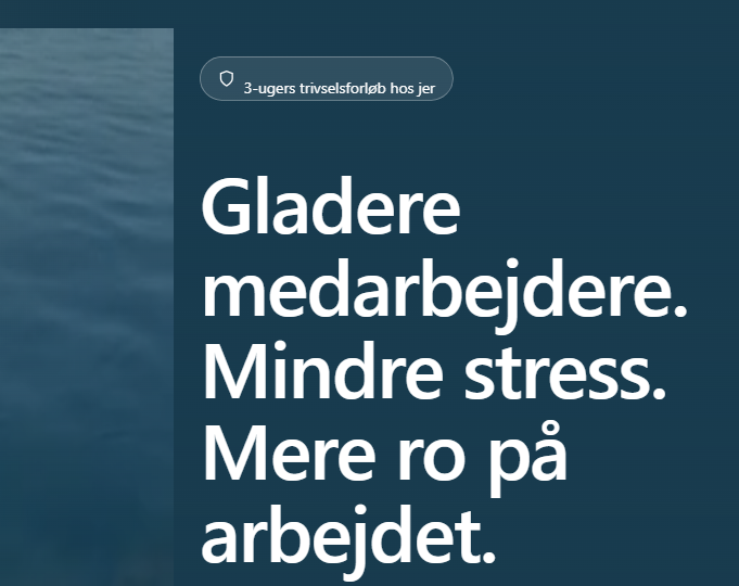 Skærmbillede af Gladpåarbejde.dk